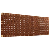 Sloane Weave Wall-Mount Vegan Leather King Headboard in Natural Brown