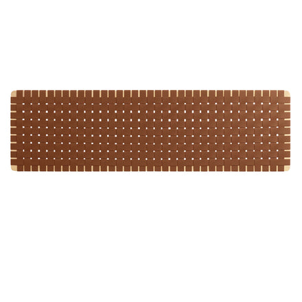 Sparta Weave Wall-Mount Vegan Leather King Headboard in Natural Brown