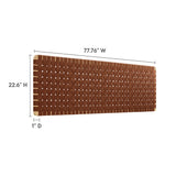 Sloane Weave Wall-Mount Vegan Leather King Headboard in Natural Brown