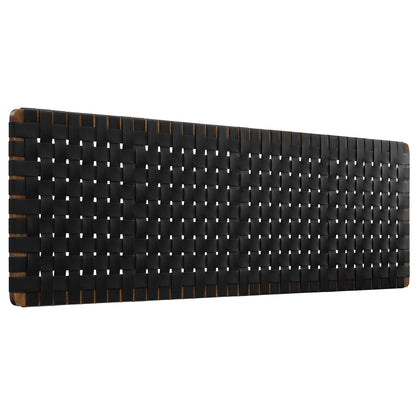 Sparta Weave Wall-Mount Vegan Leather King Headboard by Furniture For America