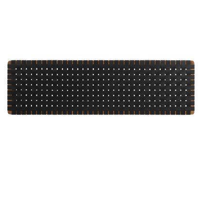 Sparta Weave Wall-Mount Vegan Leather King Headboard by Furniture For America