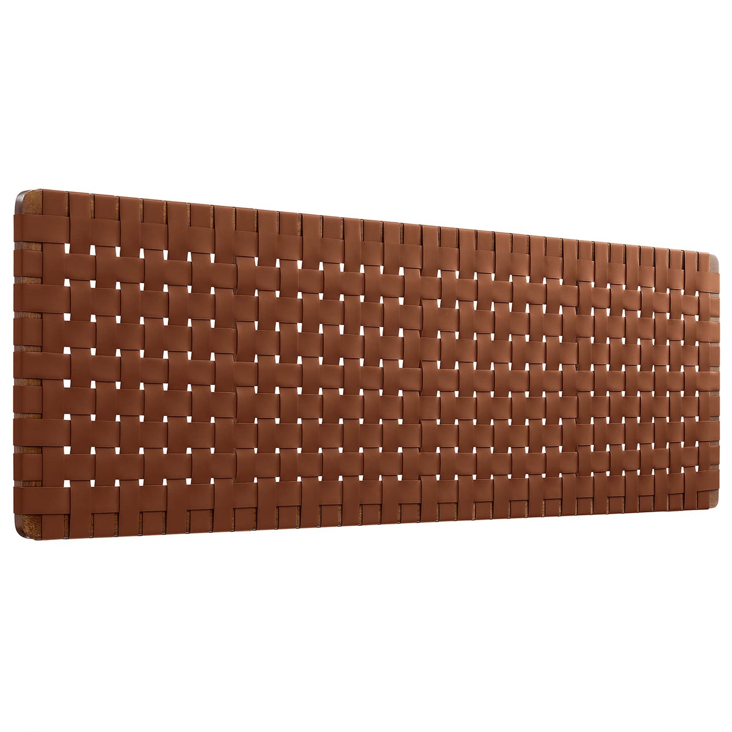 Sparta Weave Wall-Mount Vegan Leather King Headboard by Furniture For America