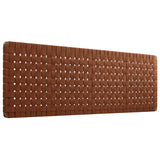 Sloane Weave Wall-Mount Vegan Leather King Headboard in Walnut Brown