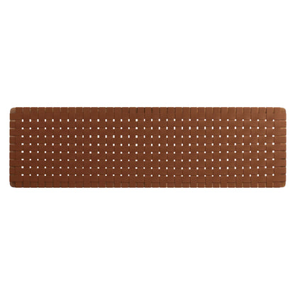 Sparta Weave Wall-Mount Vegan Leather King Headboard by Furniture For America
