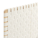 Sloane Weave Vegan Leather King Headboard in Natural Beige