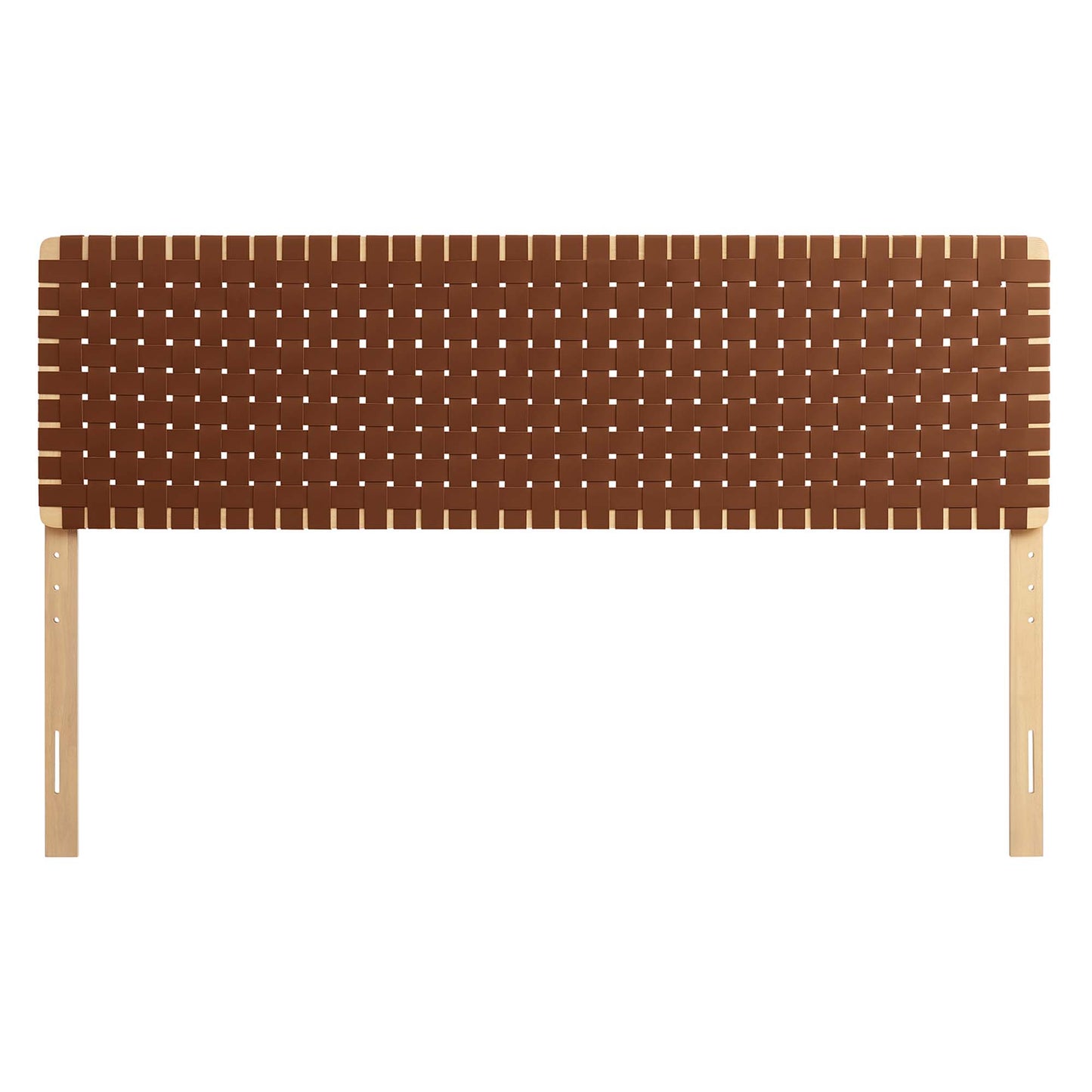 Sparta Weave Vegan Leather King Headboard by Furniture For America