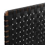 Sloane Weave Vegan Leather King Headboard in Walnut Black