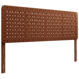 Sloane Weave Vegan Leather King Headboard in Walnut Brown