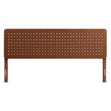Sloane Weave Vegan Leather King Headboard in Walnut Brown