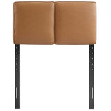 Weave Vegan Leather Twin Headboard in Tan