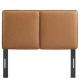 Weave Vegan Leather Twin Headboard in Tan