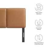 Weave Vegan Leather Twin Headboard in Tan