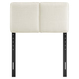 Weave Boucle Fabric Twin Headboard in Cream