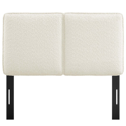 Lindee Boucle Fabric Twin Headboard by Furniture For America