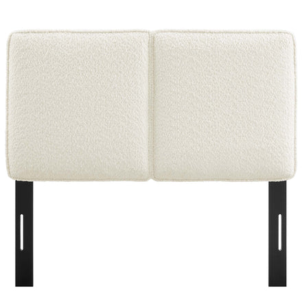 Lindee Boucle Fabric Twin Headboard in Cream