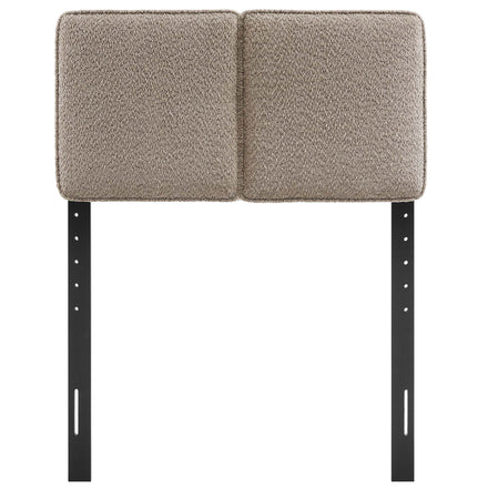 Lindee Boucle Fabric Twin Headboard in Oatmeal