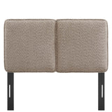 Weave Boucle Fabric Twin Headboard in Oatmeal