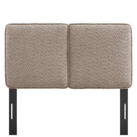 Lindee Boucle Fabric Twin Headboard in Oatmeal