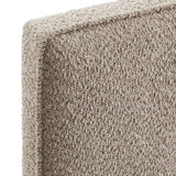 Weave Boucle Fabric Twin Headboard in Oatmeal