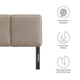 Weave Boucle Fabric Twin Headboard in Oatmeal