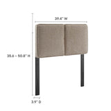 Weave Boucle Fabric Twin Headboard in Oatmeal
