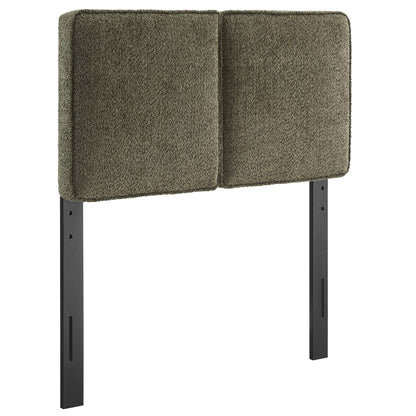 Lindee Boucle Fabric Twin Headboard by Furniture For America