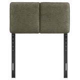 Weave Boucle Fabric Twin Headboard in Sage