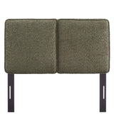 Weave Boucle Fabric Twin Headboard in Sage