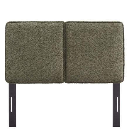 Lindee Boucle Fabric Twin Headboard in Sage