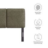 Weave Boucle Fabric Twin Headboard in Sage