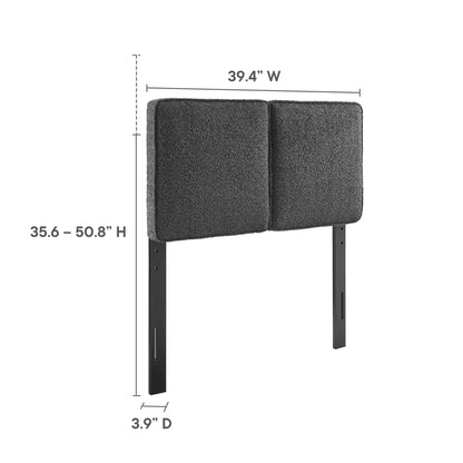 Lindee Boucle Fabric Twin Headboard by Furniture For America