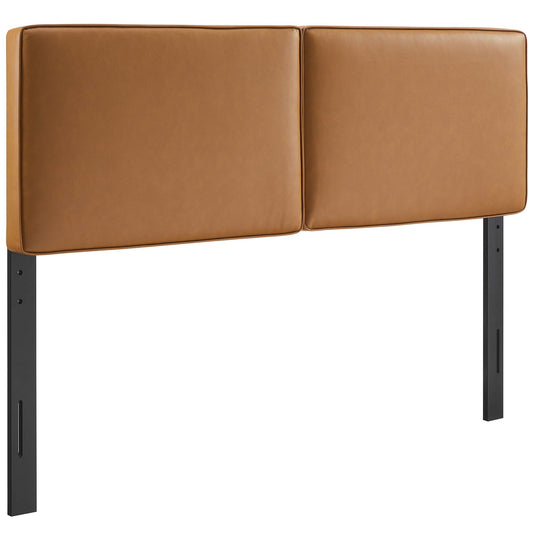 Lindee Vegan Leather Full Headboard by Furniture For America