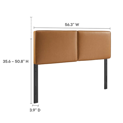 Lindee Vegan Leather Full Headboard by Furniture For America