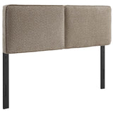 Weave Boucle Fabric Full Headboard in Oatmeal