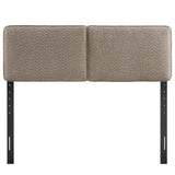 Weave Boucle Fabric Full Headboard in Oatmeal