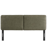 Weave Boucle Fabric Full Headboard in Sage