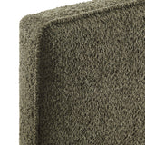 Weave Boucle Fabric Full Headboard in Sage