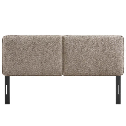 Lindee Boucle Fabric Queen Headboard by Furniture For America