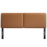 Weave Vegan Leather King Headboard in Tan