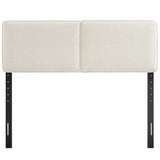 Weave Boucle Fabric King Headboard in Cream