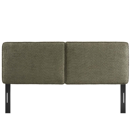 Lindee Boucle Fabric King Headboard in Sage
