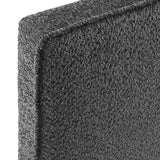 Weave Boucle Fabric King Headboard in Slate