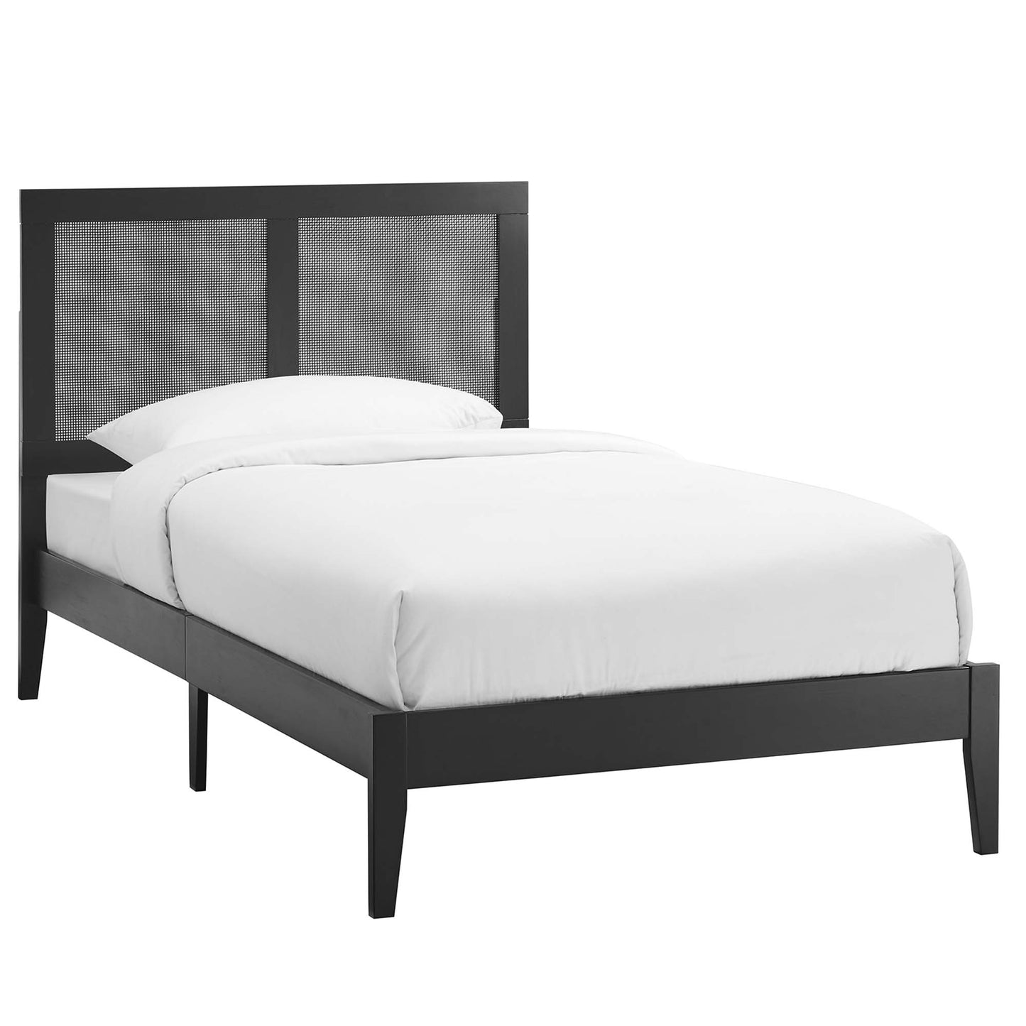 Sirocco Rattan and Wood Twin Platform Bed by Furniture For America