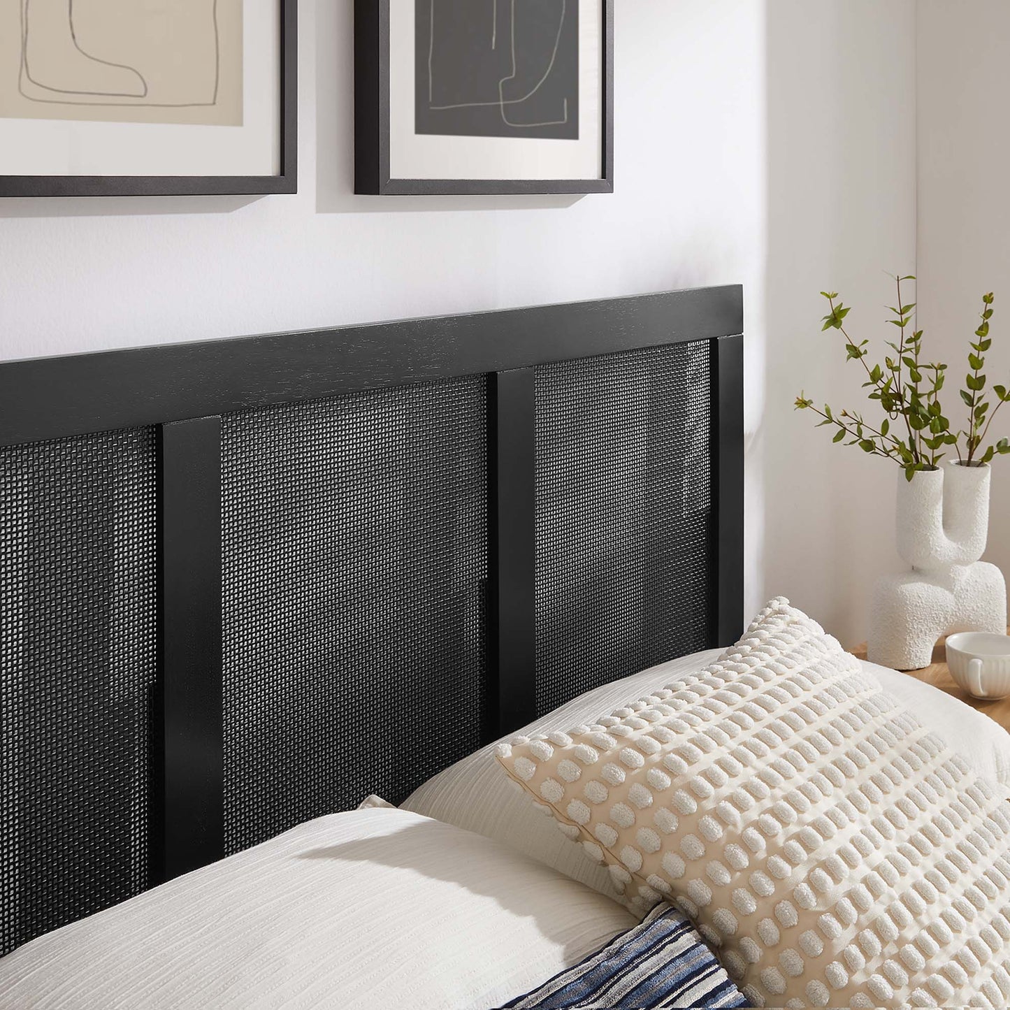 Sirocco Rattan and Wood Full Platform Bed by Furniture For America