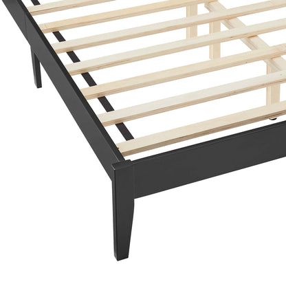 Sirocco Rattan and Wood Full Platform Bed by Furniture For America