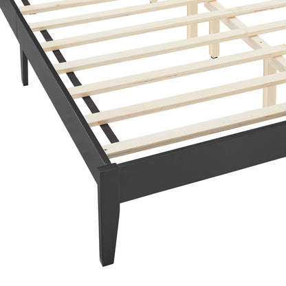 Sirocco Rattan and Wood Queen Platform Bed by Furniture For America