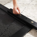 Madder Rattan and Wood Queen Platform Bed in Black