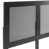 Madder Rattan and Wood King Platform Bed in Black
