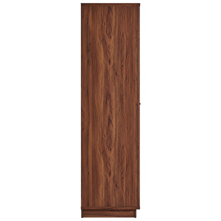 Capri 70" Tall Wood Grain Storage Cabinet in Walnut