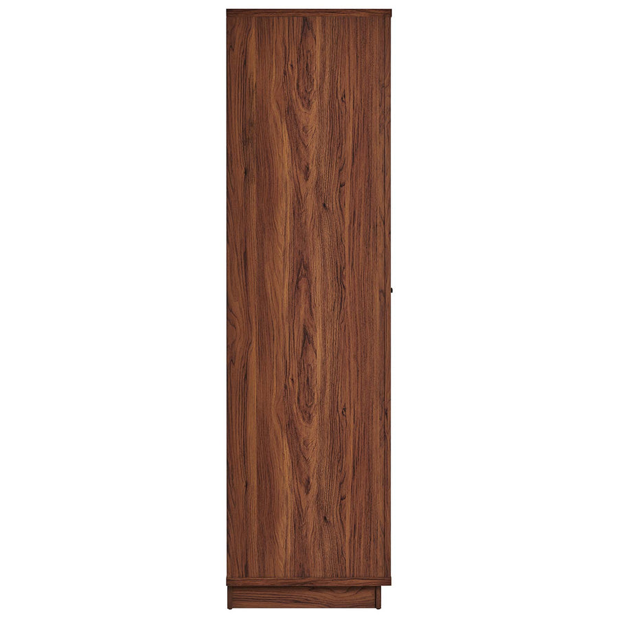Sorrel 70" Tall Wood Grain Storage Cabinet in Walnut